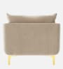 Frejol Velvet 1 Seater Sofa In Cream Colour