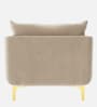 Frejol Velvet 1 Seater Sofa In Cream Colour