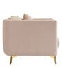 Frejol Velvet 1 Seater Sofa In Cream Colour