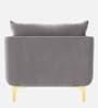 Frejol Velvet 1 Seater Sofa In Grey Colour