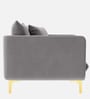 Frejol Velvet 1 Seater Sofa In Grey Colour