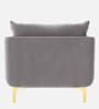 Frejol Velvet 1 Seater Sofa In Grey Colour