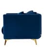 Frejol Velvet 1 Seater Sofa In Navy Blue Colour