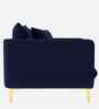 Frejol Velvet 1 Seater Sofa In Navy Blue Colour