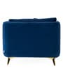 Frejol Velvet 1 Seater Sofa In Navy Blue Colour