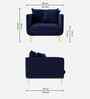 Frejol Velvet 1 Seater Sofa In Navy Blue Colour