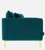Frejol Velvet 1 Seater Sofa In Teal Blue Colour