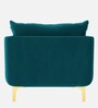 Frejol Velvet 1 Seater Sofa In Teal Blue Colour
