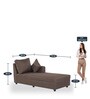 Fremont LHS Chaise Lounger in Brown Colour