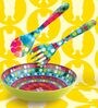 French Bull- Bindi Multicolour Melamine (Set of 2) Salad Server Set