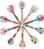 French Bull- Festival Multicolour Melamine (Set of 2) Salad Server Set