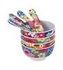 French Bull- Garden Florals Multicolour Melamine (Set of 4) Spreader Set