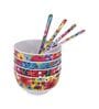 French Bull- Garden Florals Multicolour Melamine (Set of 4) Table Spoon