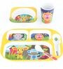 French Bull- Jungle Multicolour Melamine (Set of 4) Kids Dinner Set
