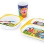 French Bull- Jungle Multicolour Melamine (Set of 4) Kids Dinner Set