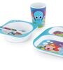 French Bull- Ocean Multicolour Melamine (Set of 4) Kids Dinner Set