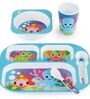 French Bull- Ocean Multicolour Melamine (Set of 4) Kids Dinner Set