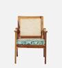 French Sheesham Wood  Arm Chair in Spring Bloom Print Colour