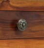 French Sheesham Wood Console Table in Honey Oak Finish