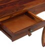 French Sheesham Wood Console Table in Honey Oak Finish