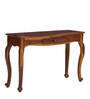 French Sheesham Wood Console Table in Honey Oak Finish
