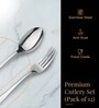 Silver Stainless Steel  Anti Rust 12 Pcs Spoon & Fork Cutley Set
