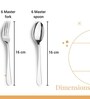 Silver Stainless Steel  Anti Rust 12 Pcs Spoon & Fork Cutley Set