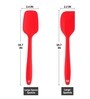 Red Non-Stick Silicone (Set of 2) Large Spatula & Large Spoon Cooking Tool