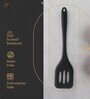Black Non-Stick Premium Silicone Slotted Turner Cooking Tool