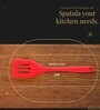 Red Non-Stick Premium Silicone Slotted Turner Cooking Tool