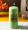 Bamboo Green Wax Scented Pillar Candle