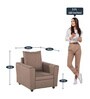 Fresno 1 Seater Sofa In Brown Colour