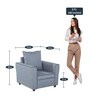 Fresno 1 Seater Sofa In Grey Colour