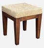 Fresno Solid Wood Seating Stool in Beige Colour