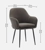 Freya Fabric Arm Chair In Grey Color