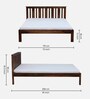Freya Sheesham Wood King Size Bed In Provincial Teak Finish