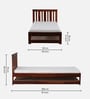 Freya Sheesham Wood Single Bed In Honey Oak Finish With Trundle