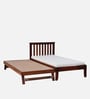 Freya Sheesham Wood Single Bed In Honey Oak Finish With Trundle