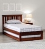 Freya Sheesham Wood Single Bed In Honey Oak Finish With Trundle