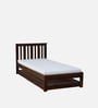 Freya Sheesham Wood Single Bed In Provincial Teak Finish With Trundle