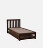 Freya Sheesham Wood Single Bed In Provincial Teak Finish With Trundle