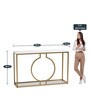 Ring Metal Console Table in Golden Finish