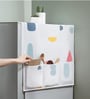 Fridge Cover Transparent Printing Waterproof Dust-Proof With Storage Pockets