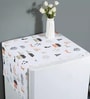 Fridge Cover Transparent Printing Waterproof Dust-Proof With Storage Pockets
