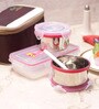 Friends Real Good Food Stainless Steel 4-piece Lunch Box with Bag
