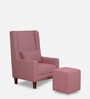 Frinn Fabric Wing Chair in Red Colour