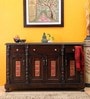Frio Teak Wood Sideboard in Walnut Finish