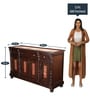 Frio Teak Wood Sideboard in Walnut Finish