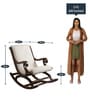 Fritto Teak Wood Rocking Chair in Walnut Colour