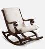 Fritto Teak Wood Rocking Chair in Walnut Colour